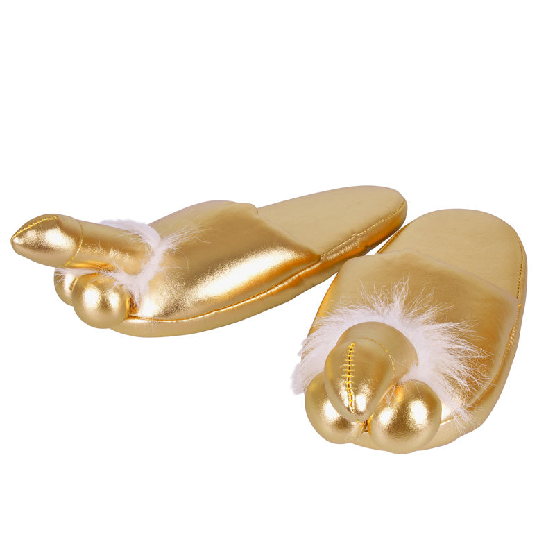 Golden Penis Slippers - Naughty Toy Company