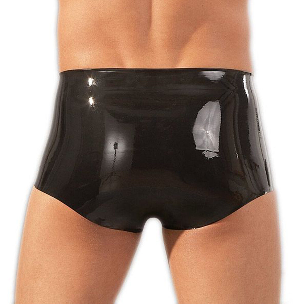 Latex Boxers With Penis Sleeve Black