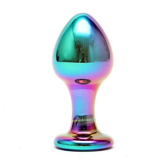 Sensual Multi Coloured Glass Melany Anal Dildo - Naughty Toy Company