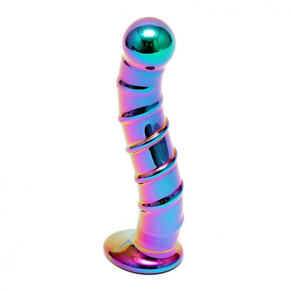 Sensual Multi Coloured Glass Nikita Dildo - Naughty Toy Company