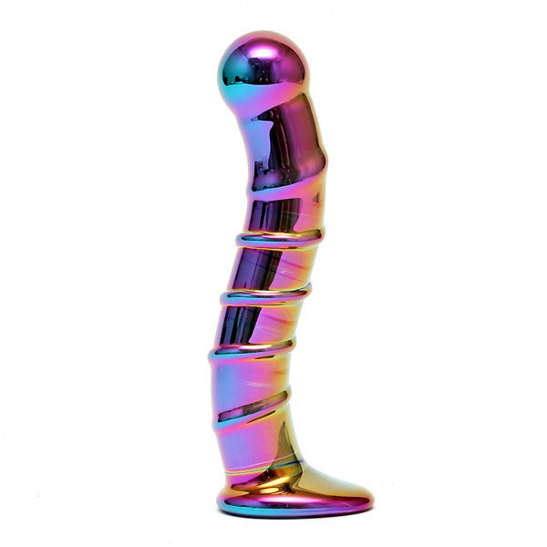 Sensual Multi Coloured Glass Nikita Dildo - Naughty Toy Company