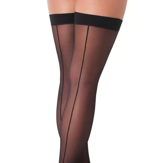 Black Sexy Stockings With Seem - Naughty Toy Company